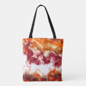 Tote Bag Marbre orange et rouge (Dos)