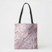 Tote Bag Marbre personnalisé brillant rose (Devant)