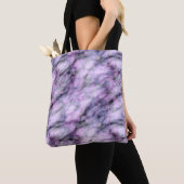Tote Bag Marbre pourpre Abstrait (De près)