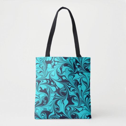 Tote Bag Marbre turquoise (Devant)