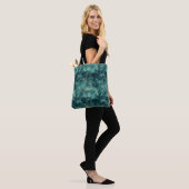 Tote Bag Marbre turquoise Abstrait (Sur le modèle)
