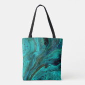 Tote Bag Marbre vert & Or : Texture luxueuse (Dos)