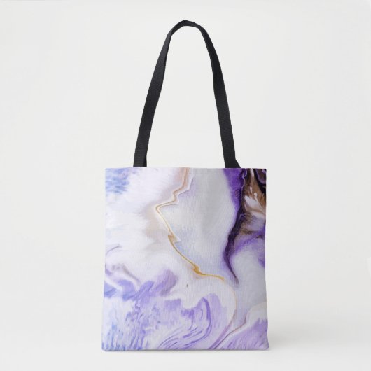 Tote Bag marbre violet Abstrait (Devant)