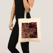 Tote Bag Marbre Violet Élégant  (Devant (produit))