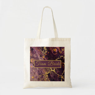 Tote Bag Marbre Violet Élégant