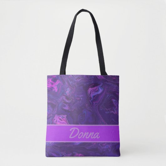 Tote Bag Marbre violet moderne Abstrait (Devant)