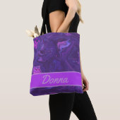 Tote Bag Marbre violet moderne Abstrait (De près)