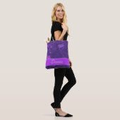 Tote Bag Marbre violet moderne Abstrait (Sur le modèle)