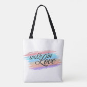 Tote Bag Marche dans l'amour Citation de la Bible Valentine (Dos)