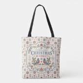 Tote Bag Marché de Noël d'art populaire (Dos)