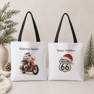 Tote Bag Marché de Noël de moto de Santa