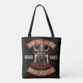 Tote Bag Marche jusqu'à la mort Modes de vie du motard (Dos)
