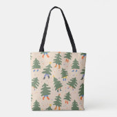 Tote Bag Marche Whimsical Motif des arbres de Noël (Dos)