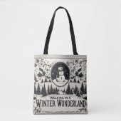 Tote Bag Marcher dans un Wonderland d'hiver Snowman (Devant)