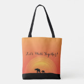 Tote Bag "Marchons ensemble" concepteur d'éléphant de (Dos)