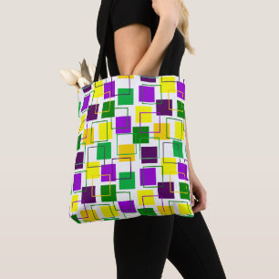 Tote Bag Mardi Gras Carrés et grands titres