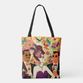 Tote Bag Mardi Gras Cocktail Party du milieu du siècle (Dos)