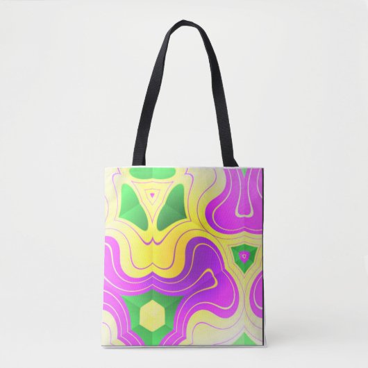 Tote Bag Mardi Gras Couleurs Abstrait Tourbillonnant (Devant)