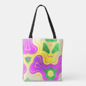 Tote Bag Mardi Gras Couleurs Abstrait Tourbillonnant (Dos)