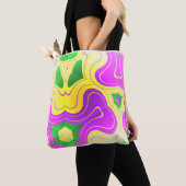 Tote Bag Mardi Gras Couleurs Abstrait Tourbillonnant (De près)
