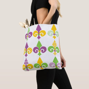 Tote Bag Mardi Gras Fleur de Lis