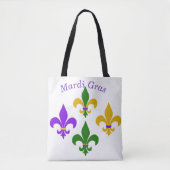Tote Bag Mardi Gras Fleur de Lis (Devant)