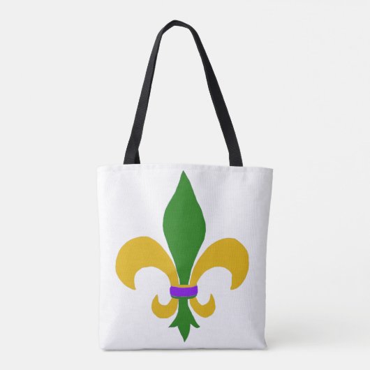 Tote Bag Mardi Gras Fleur de Lis (Dos)