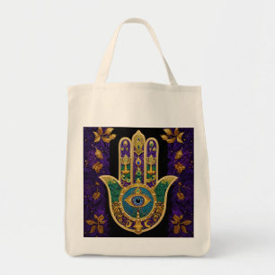 Tote Bag Mardi Gras Gold violet vert Hamsas Art