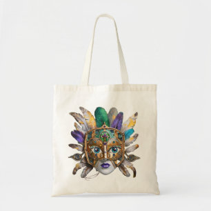 Tote Bag Mardi Gras Météo et Masque Métal