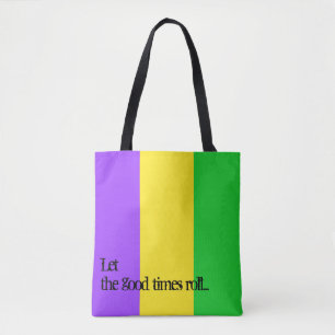Tote Bag Mardi Gras New Orleans Carnival Colonnes Texte Per
