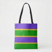 Tote Bag Mardi Gras Stripes (Devant)