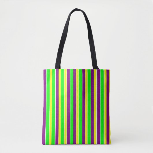 Tote Bag Mardi Gras Stripes (Devant)