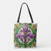 Tote Bag Mardi Gras Vitrail Fleur de lis (Dos)
