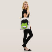 Tote Bag Mare Green Frankenstein Monster face Halloween (Sur le modèle)