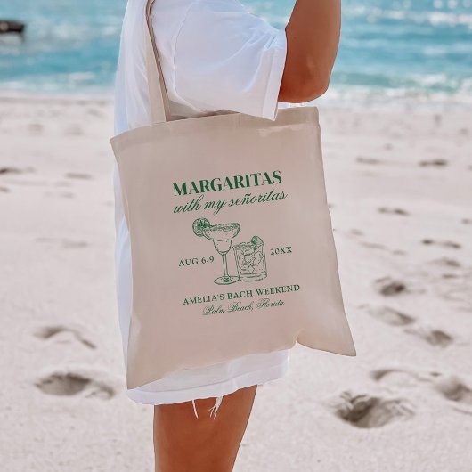 Tote Bag Margaritas Avec My Señoritas Bachelorette Week-End