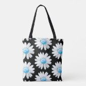 Tote Bag Marguerites à points bleus (Dos)