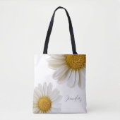 Tote Bag Marguerites Blanches Personnalisées (Devant)