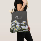 Tote Bag Marguerites sur le gris (De près)