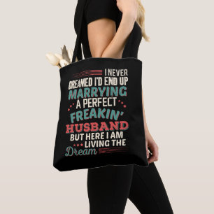 Tote Bag Mari Épouse Parfaite et Sarcastique sur mesure