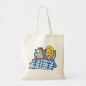 Tote Bag Mari et femme humoristiques au lit (Devant)