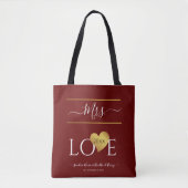 Tote Bag Mariage 1er premier Noël Nom Mme (Devant)