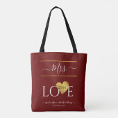 Tote Bag Mariage 1er premier Noël Nom Mme (Dos)
