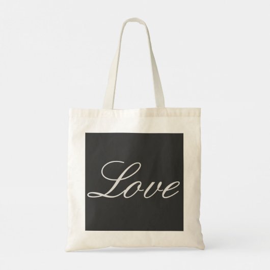 Tote Bag Mariage Amour avec Fond Gris Stylé (Dos)