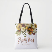 Tote Bag Mariage automne automne fleurs et feuille (Devant)