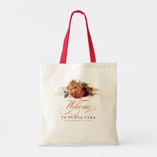 Tote Bag Mariage Bohème en Terracotta avec Herbe des Pampas (Dos)