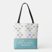 Tote Bag Mariage Bride Diamond Chic Moderne Personnalisé (Dos)