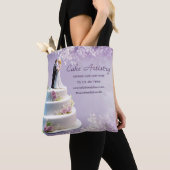 Tote Bag Mariage Bride et Groom Cake Bakery (De près)