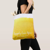 Tote Bag Mariage bridesmaid cadeau plage mariage jaune sabl (De près)