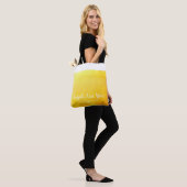 Tote Bag Mariage bridesmaid cadeau plage mariage jaune sabl (Sur le modèle)