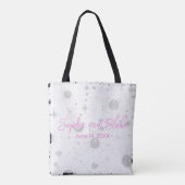 Tote Bag Mariage céleste noir et rose (Dos)